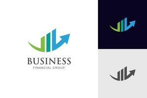 finansiera pil växa upp logotyp ikon design för företag element symbol ikon design vektor