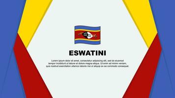 eswatini Flagge abstrakt Hintergrund Design Vorlage. eswatini Unabhängigkeit Tag Banner Karikatur Vektor Illustration. eswatini Hintergrund