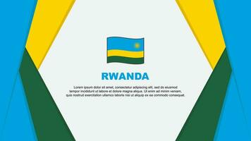 Ruanda Flagge abstrakt Hintergrund Design Vorlage. Ruanda Unabhängigkeit Tag Banner Karikatur Vektor Illustration. Ruanda Hintergrund