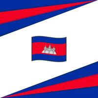 Kambodscha Flagge abstrakt Hintergrund Design Vorlage. Kambodscha Unabhängigkeit Tag Banner Sozial Medien Post. Kambodscha Design vektor