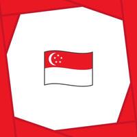 Singapur Flagge abstrakt Hintergrund Design Vorlage. Singapur Unabhängigkeit Tag Banner Sozial Medien Post. Singapur Banner vektor