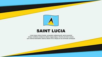 Heilige lucia Flagge abstrakt Hintergrund Design Vorlage. Heilige lucia Unabhängigkeit Tag Banner Karikatur Vektor Illustration. Heilige lucia Design