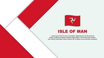 Insel von Mann Flagge abstrakt Hintergrund Design Vorlage. Insel von Mann Unabhängigkeit Tag Banner Karikatur Vektor Illustration. Insel von Mann Illustration