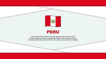 Peru Flagge abstrakt Hintergrund Design Vorlage. Peru Unabhängigkeit Tag Banner Karikatur Vektor Illustration. Vektor