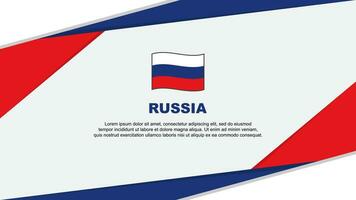 Russland Flagge abstrakt Hintergrund Design Vorlage. Russland Unabhängigkeit Tag Banner Karikatur Vektor Illustration. Russland