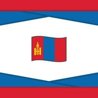 Mongolei Flagge abstrakt Hintergrund Design Vorlage. Mongolei Unabhängigkeit Tag Banner Sozial Medien Post. Mongolei Vektor