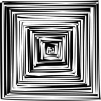 schwarz-weißer hypnotischer Hintergrund. Vektor-Illustration. vektor