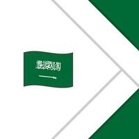 Saudi Arabien Flagge abstrakt Hintergrund Design Vorlage. Saudi Arabien Unabhängigkeit Tag Banner Sozial Medien Post. Saudi Arabien Karikatur vektor