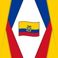 Ecuador Flagge abstrakt Hintergrund Design Vorlage. Ecuador Unabhängigkeit Tag Banner Sozial Medien Post. Ecuador Hintergrund vektor