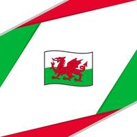 Wales Flagge abstrakt Hintergrund Design Vorlage. Wales Unabhängigkeit Tag Banner Sozial Medien Post. Wales vektor