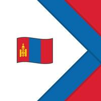 Mongolei Flagge abstrakt Hintergrund Design Vorlage. Mongolei Unabhängigkeit Tag Banner Sozial Medien Post. Mongolei Vorlage vektor