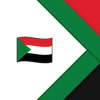 Sudan Flagge abstrakt Hintergrund Design Vorlage. Sudan Unabhängigkeit Tag Banner Sozial Medien Post. Sudan Vorlage vektor