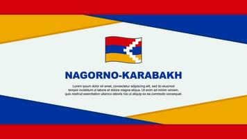 Nagorno Karabach Flagge abstrakt Hintergrund Design Vorlage. Nagorno Karabach Unabhängigkeit Tag Banner Karikatur Vektor Illustration. Nagorno Karabach Vektor