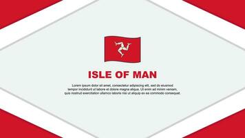 Insel von Mann Flagge abstrakt Hintergrund Design Vorlage. Insel von Mann Unabhängigkeit Tag Banner Karikatur Vektor Illustration. Insel von Mann Vorlage
