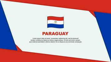 paraguay flagga abstrakt bakgrund design mall. paraguay oberoende dag baner tecknad serie vektor illustration. oberoende dag