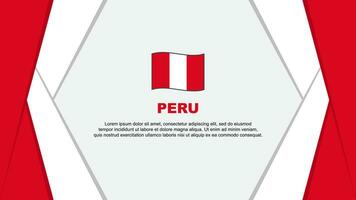 Peru Flagge abstrakt Hintergrund Design Vorlage. Peru Unabhängigkeit Tag Banner Karikatur Vektor Illustration. Peru Hintergrund