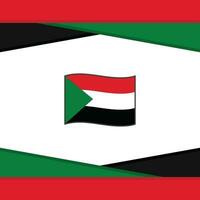 Sudan Flagge abstrakt Hintergrund Design Vorlage. Sudan Unabhängigkeit Tag Banner Sozial Medien Post. Sudan Vektor