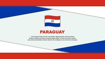paraguay flagga abstrakt bakgrund design mall. paraguay oberoende dag baner tecknad serie vektor illustration. paraguay vektor