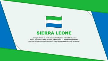 Sierra leone Flagge abstrakt Hintergrund Design Vorlage. Sierra leone Unabhängigkeit Tag Banner Karikatur Vektor Illustration. Sierra leone Unabhängigkeit Tag