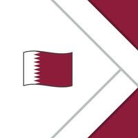 qatar flagga abstrakt bakgrund design mall. qatar oberoende dag baner social media posta. qatar illustration vektor