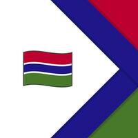 Gambia Flagge abstrakt Hintergrund Design Vorlage. Gambia Unabhängigkeit Tag Banner Sozial Medien Post. Gambia Karikatur vektor