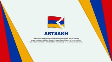 artsakh Flagge abstrakt Hintergrund Design Vorlage. artsakh Unabhängigkeit Tag Banner Karikatur Vektor Illustration. artsakh Flagge