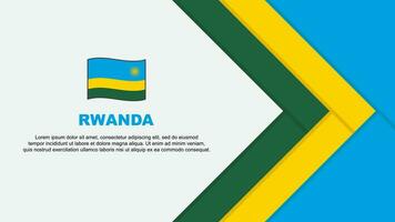 Ruanda Flagge abstrakt Hintergrund Design Vorlage. Ruanda Unabhängigkeit Tag Banner Karikatur Vektor Illustration. Ruanda Karikatur