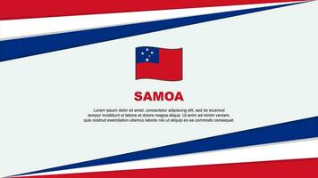 Samoa Flagge abstrakt Hintergrund Design Vorlage. Samoa Unabhängigkeit Tag Banner Karikatur Vektor Illustration. Samoa Design