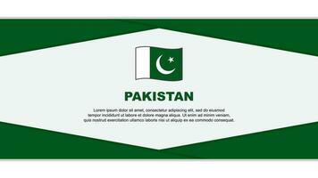 pakistan flagga abstrakt bakgrund design mall. pakistan oberoende dag baner tecknad serie vektor illustration. pakistan vektor