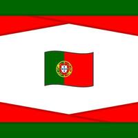 Portugal Flagge abstrakt Hintergrund Design Vorlage. Portugal Unabhängigkeit Tag Banner Sozial Medien Post. Portugal Vektor