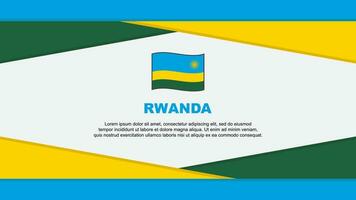 Ruanda Flagge abstrakt Hintergrund Design Vorlage. Ruanda Unabhängigkeit Tag Banner Karikatur Vektor Illustration. Ruanda Vektor