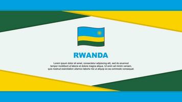 rwanda flagga abstrakt bakgrund design mall. rwanda oberoende dag baner tecknad serie vektor illustration. rwanda vektor