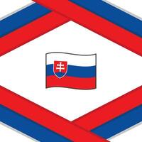 Slowakei Flagge abstrakt Hintergrund Design Vorlage. Slowakei Unabhängigkeit Tag Banner Sozial Medien Post. Slowakei Illustration vektor
