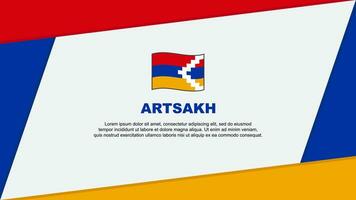 artsakh Flagge abstrakt Hintergrund Design Vorlage. artsakh Unabhängigkeit Tag Banner Karikatur Vektor Illustration. artsakh Banner