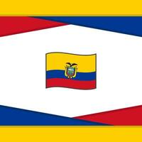 Ecuador Flagge abstrakt Hintergrund Design Vorlage. Ecuador Unabhängigkeit Tag Banner Sozial Medien Post. Ecuador Vektor