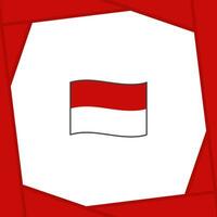 Indonesien Flagge abstrakt Hintergrund Design Vorlage. Indonesien Unabhängigkeit Tag Banner Sozial Medien Post. Indonesien Karikatur vektor