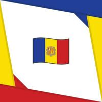 Andorra Flagge abstrakt Hintergrund Design Vorlage. Andorra Unabhängigkeit Tag Banner Sozial Medien Post. Andorra Unabhängigkeit Tag vektor