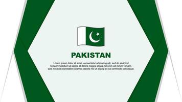 Pakistan Flagge abstrakt Hintergrund Design Vorlage. Pakistan Unabhängigkeit Tag Banner Karikatur Vektor Illustration. Pakistan Hintergrund