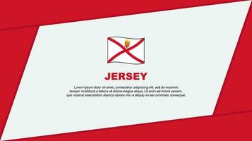 Jersey Flagge abstrakt Hintergrund Design Vorlage. Jersey Unabhängigkeit Tag Banner Karikatur Vektor Illustration. Jersey Banner