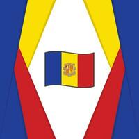 Andorra Flagge abstrakt Hintergrund Design Vorlage. Andorra Unabhängigkeit Tag Banner Sozial Medien Post. Andorra Hintergrund vektor