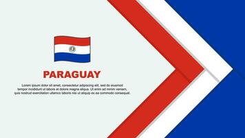 paraguay flagga abstrakt bakgrund design mall. paraguay oberoende dag baner tecknad serie vektor illustration. paraguay tecknad serie