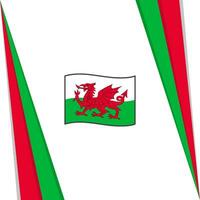 Wales Flagge abstrakt Hintergrund Design Vorlage. Wales Unabhängigkeit Tag Banner Sozial Medien Post. Wales Flagge vektor