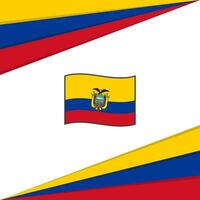 Ecuador Flagge abstrakt Hintergrund Design Vorlage. Ecuador Unabhängigkeit Tag Banner Sozial Medien Post. Ecuador Design vektor