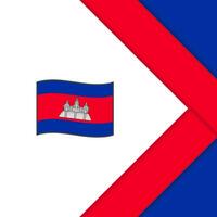 Kambodscha Flagge abstrakt Hintergrund Design Vorlage. Kambodscha Unabhängigkeit Tag Banner Sozial Medien Post. Kambodscha Karikatur vektor