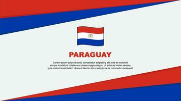 paraguay flagga abstrakt bakgrund design mall. paraguay oberoende dag baner tecknad serie vektor illustration. design