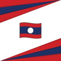 Laos Flagge abstrakt Hintergrund Design Vorlage. Laos Unabhängigkeit Tag Banner Sozial Medien Post. Laos Design vektor