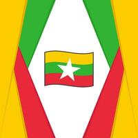 Myanmar Flagge abstrakt Hintergrund Design Vorlage. Myanmar Unabhängigkeit Tag Banner Sozial Medien Post. Myanmar Flagge vektor