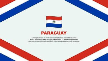 paraguay flagga abstrakt bakgrund design mall. paraguay oberoende dag baner tecknad serie vektor illustration. paraguay mall