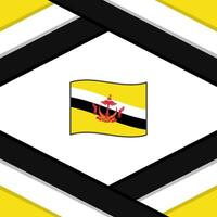 brunei flagga abstrakt bakgrund design mall. brunei oberoende dag baner social media posta. brunei illustration vektor