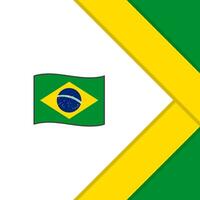 Brasilien Flagge abstrakt Hintergrund Design Vorlage. Brasilien Unabhängigkeit Tag Banner Sozial Medien Post. Brasilien Illustration vektor